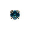 Vintage Blue Crystal Cocktail Statement Ring in Elegant Gold Tone Setting by 1980s - Vintage Meet Modern Vintage Jewelry - Chicago, Illinois - #oldhollywoodglamour #vintagemeetmodern #designervintage #jewelrybox #antiquejewelry #vintagejewelry