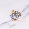 Vintage Diamante and Blue Crystal Cocktail Statement Ring by 1980s - Vintage Meet Modern Vintage Jewelry - Chicago, Illinois - #oldhollywoodglamour #vintagemeetmodern #designervintage #jewelrybox #antiquejewelry #vintagejewelry