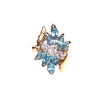 Vintage Diamante and Blue Crystal Cocktail Statement Ring by 1980s - Vintage Meet Modern Vintage Jewelry - Chicago, Illinois - #oldhollywoodglamour #vintagemeetmodern #designervintage #jewelrybox #antiquejewelry #vintagejewelry