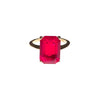 Vintage Red Emerald Cut Crystal Cocktail Statement Ring by 1950s - Vintage Meet Modern Vintage Jewelry - Chicago, Illinois - #oldhollywoodglamour #vintagemeetmodern #designervintage #jewelrybox #antiquejewelry #vintagejewelry