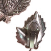 Vintage West Germany Sterling Silver Marcasite Leaf Earrings by West Germany - Vintage Meet Modern Vintage Jewelry - Chicago, Illinois - #oldhollywoodglamour #vintagemeetmodern #designervintage #jewelrybox #antiquejewelry #vintagejewelry