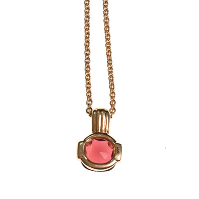 Vintage Swarovski Rubellite Crystal Pendant Necklace by Swarovski - Vintage Meet Modern Vintage Jewelry - Chicago, Illinois - #oldhollywoodglamour #vintagemeetmodern #designervintage #jewelrybox #antiquejewelry #vintagejewelry