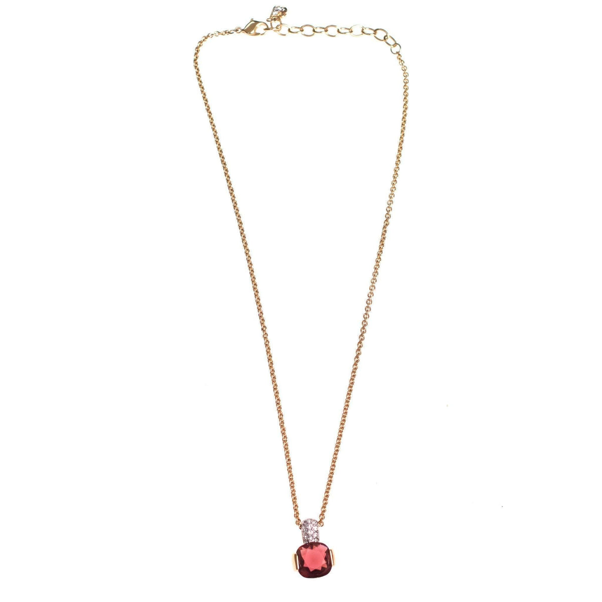 Vintage Swarovski Rubellite Crystal Pendant Necklace