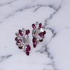 Vintage 1980s Wendy Gell Style Pink and Diamante Statement Earrings by Wendy Gell - Vintage Meet Modern Vintage Jewelry - Chicago, Illinois - #oldhollywoodglamour #vintagemeetmodern #designervintage #jewelrybox #antiquejewelry #vintagejewelry