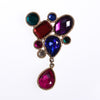 Vintage 1980s Jewel Tone Brooch Red Green Sapphire Blue Purple Rhinestones by 1980s - Vintage Meet Modern Vintage Jewelry - Chicago, Illinois - #oldhollywoodglamour #vintagemeetmodern #designervintage #jewelrybox #antiquejewelry #vintagejewelry