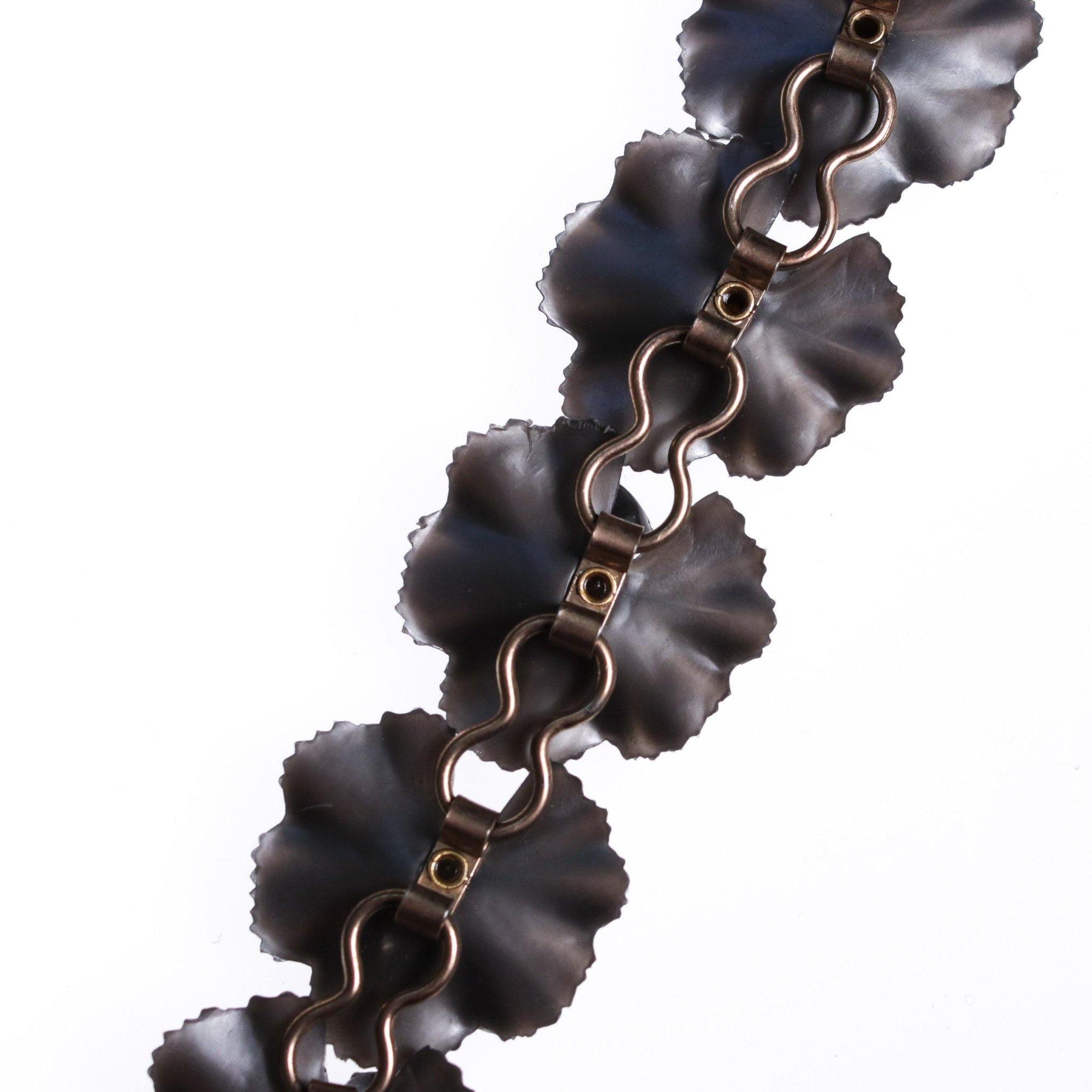 Vintage Grey Lucite Flower Necklace with Rhinestones Center by 1950s - Vintage Meet Modern Vintage Jewelry - Chicago, Illinois - #oldhollywoodglamour #vintagemeetmodern #designervintage #jewelrybox #antiquejewelry #vintagejewelry