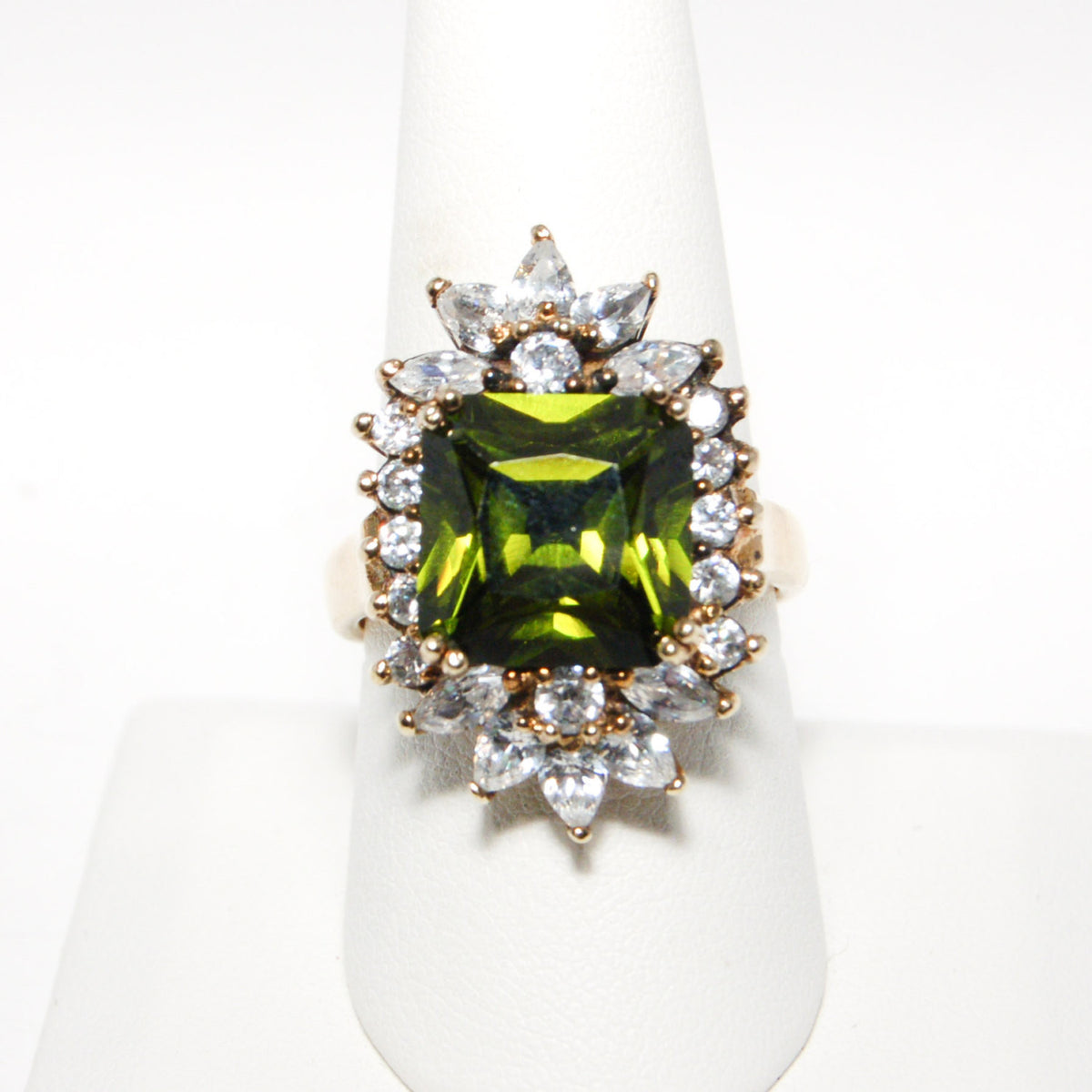 1980's Olive Quartz Ring by Victoria Wieck