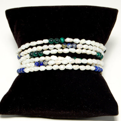 1960's Freshwater Pearl Coil Bracelets by 1960s Vintage - Vintage Meet Modern Vintage Jewelry - Chicago, Illinois - #oldhollywoodglamour #vintagemeetmodern #designervintage #jewelrybox #antiquejewelry #vintagejewelry