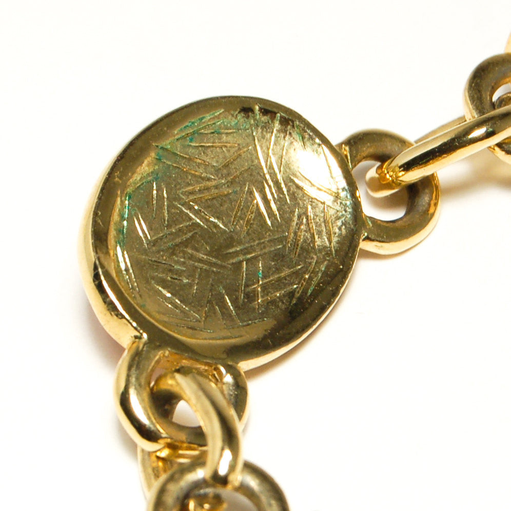 1980's Etruscan Influence Necklace with Red Cabochon by 1980s - Vintage Meet Modern Vintage Jewelry - Chicago, Illinois - #oldhollywoodglamour #vintagemeetmodern #designervintage #jewelrybox #antiquejewelry #vintagejewelry