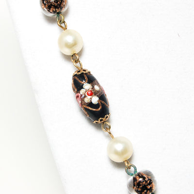 Venetian Wedding Cake Bead Long Necklace by 1930's - Vintage Meet Modern Vintage Jewelry - Chicago, Illinois - #oldhollywoodglamour #vintagemeetmodern #designervintage #jewelrybox #antiquejewelry #vintagejewelry
