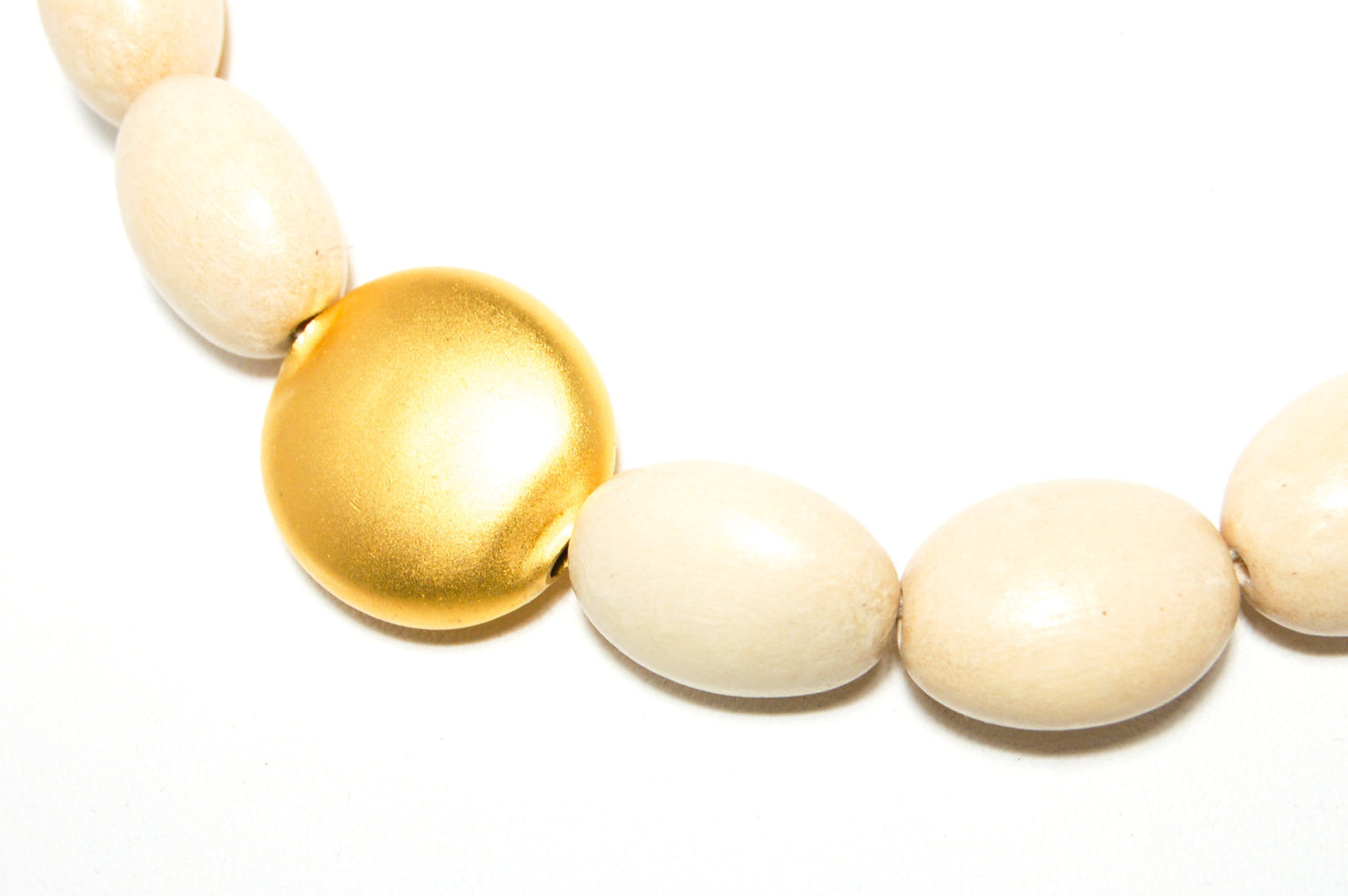 1980's Wood and Gold Necklace by RJ Graziano by RJ Graziano - Vintage Meet Modern Vintage Jewelry - Chicago, Illinois - #oldhollywoodglamour #vintagemeetmodern #designervintage #jewelrybox #antiquejewelry #vintagejewelry