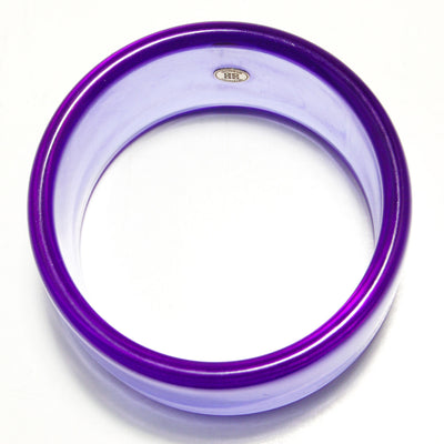Wide Purple Lucite Bangle by Givenchy by Givenchy - Vintage Meet Modern Vintage Jewelry - Chicago, Illinois - #oldhollywoodglamour #vintagemeetmodern #designervintage #jewelrybox #antiquejewelry #vintagejewelry