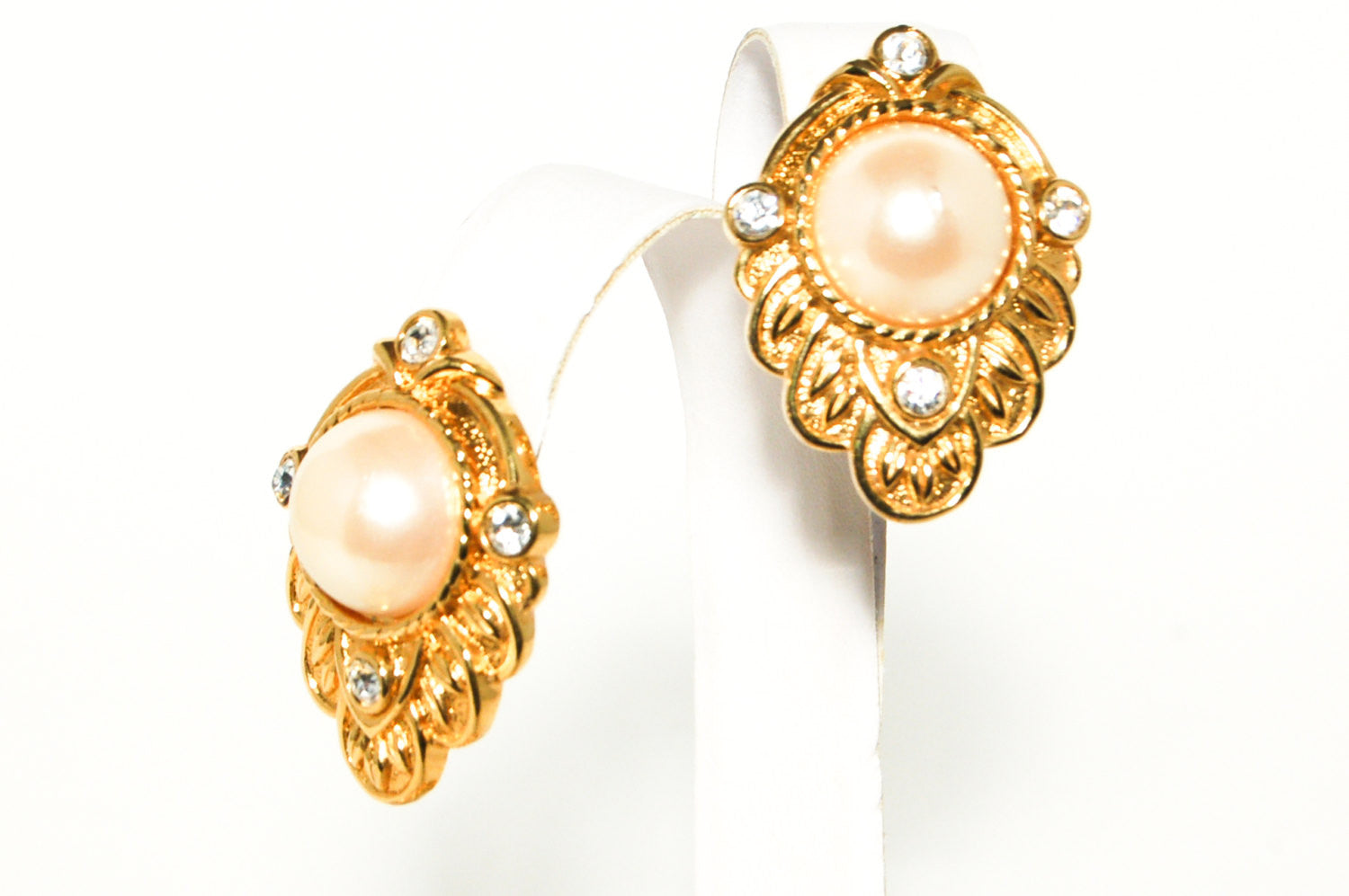 "Renaissance" Maltese Cross Gold Tone and Pearl Pendant and Earring set by Kenneth Jay Lane for Avon by Kenneth Lane - Vintage Meet Modern Vintage Jewelry - Chicago, Illinois - #oldhollywoodglamour #vintagemeetmodern #designervintage #jewelrybox #antiquejewelry #vintagejewelry