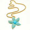Turquoise Starfish Pendant Necklace by Kenneth Lane by Kenneth Lane - Vintage Meet Modern Vintage Jewelry - Chicago, Illinois - #oldhollywoodglamour #vintagemeetmodern #designervintage #jewelrybox #antiquejewelry #vintagejewelry