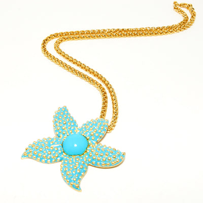 Turquoise Starfish Pendant Necklace by Kenneth Lane by Kenneth Lane - Vintage Meet Modern Vintage Jewelry - Chicago, Illinois - #oldhollywoodglamour #vintagemeetmodern #designervintage #jewelrybox #antiquejewelry #vintagejewelry