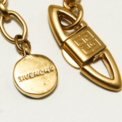 Gold Tone Necklace with Colored Briolette Rhinestones by Givenchy by Givenchy - Vintage Meet Modern Vintage Jewelry - Chicago, Illinois - #oldhollywoodglamour #vintagemeetmodern #designervintage #jewelrybox #antiquejewelry #vintagejewelry