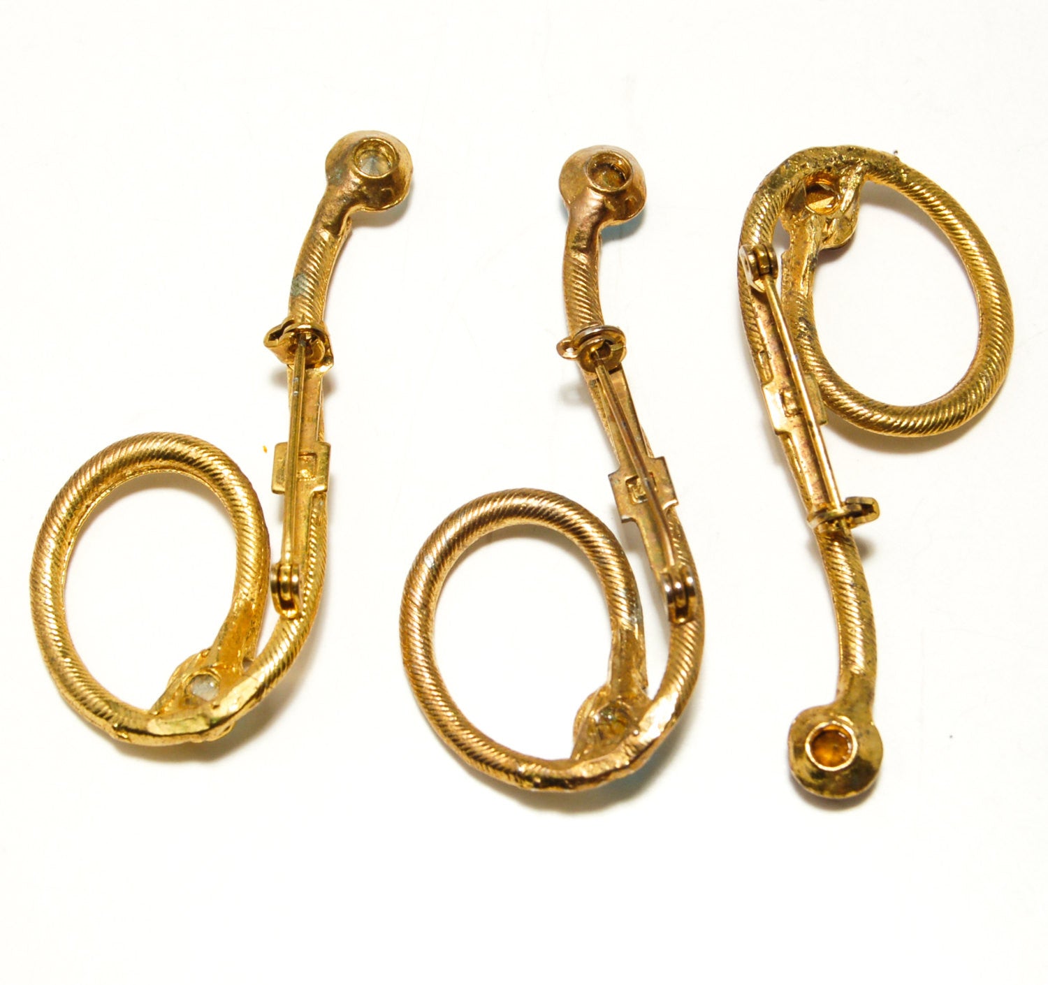 1950's Three  Rhinestone Brooch Set by 1950's - Vintage Meet Modern Vintage Jewelry - Chicago, Illinois - #oldhollywoodglamour #vintagemeetmodern #designervintage #jewelrybox #antiquejewelry #vintagejewelry