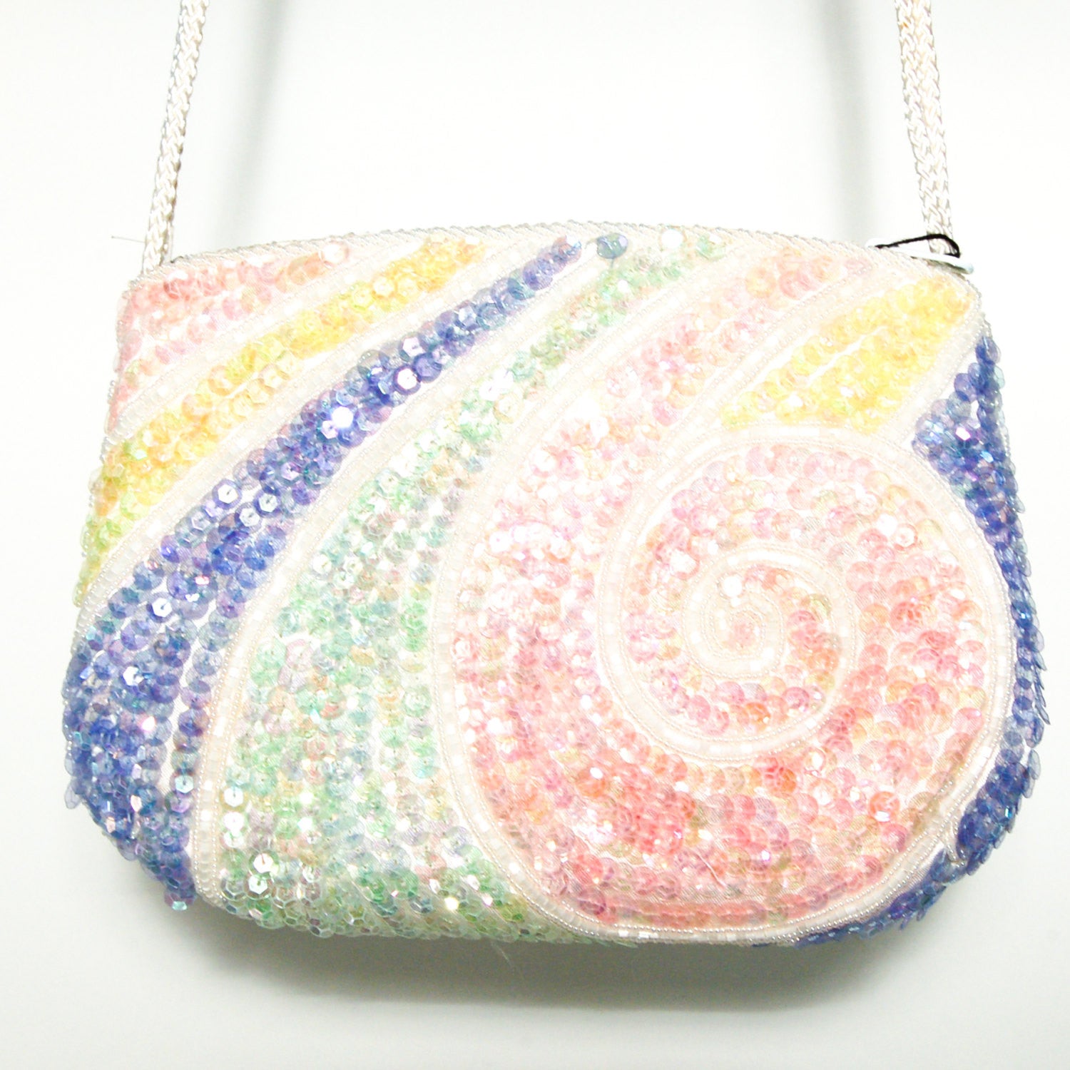 Colorful Beaded Purse with Swirl Design by La Regale LTD by La Regale LTD - Vintage Meet Modern Vintage Jewelry - Chicago, Illinois - #oldhollywoodglamour #vintagemeetmodern #designervintage #jewelrybox #antiquejewelry #vintagejewelry