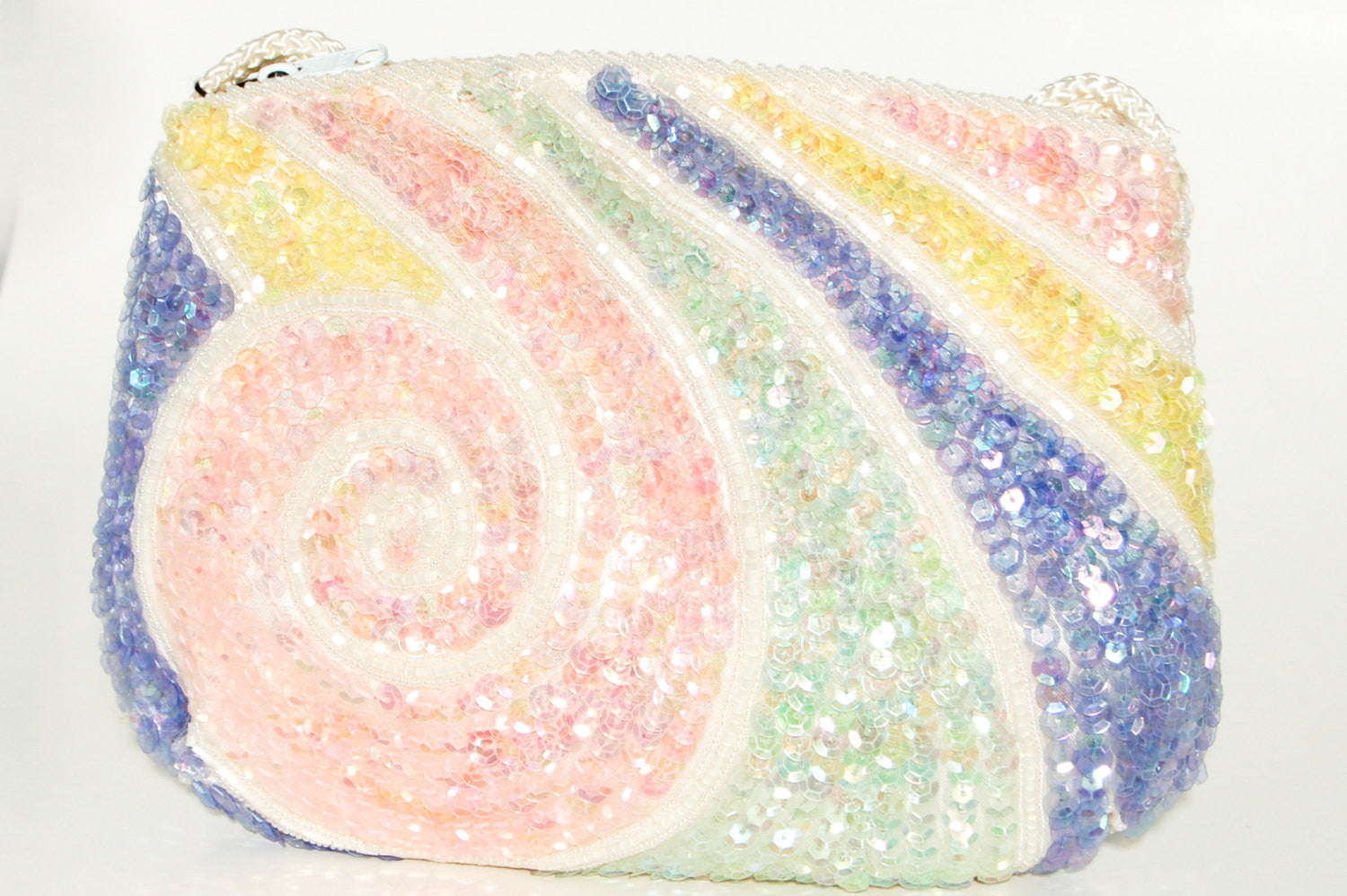 Colorful Beaded Purse with Swirl Design by La Regale LTD by La Regale LTD - Vintage Meet Modern Vintage Jewelry - Chicago, Illinois - #oldhollywoodglamour #vintagemeetmodern #designervintage #jewelrybox #antiquejewelry #vintagejewelry