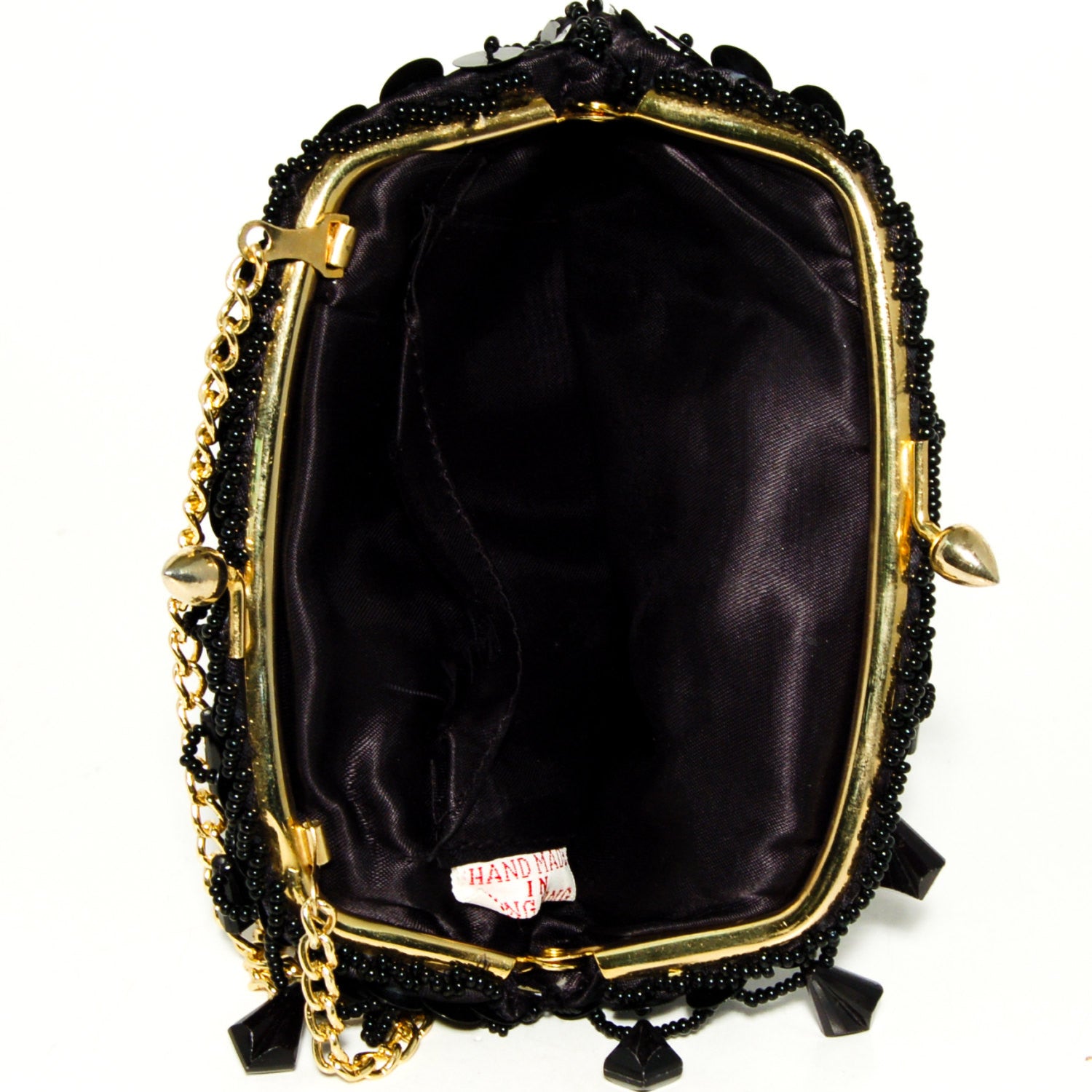 1950's Black Beaded Sequin Evening Bag by 1950's - Vintage Meet Modern Vintage Jewelry - Chicago, Illinois - #oldhollywoodglamour #vintagemeetmodern #designervintage #jewelrybox #antiquejewelry #vintagejewelry
