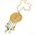 Asian Character Necklace with Faux Jade Detail by Goldette