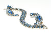1940's Art Deco Blue Rhinestone Bracelet and Earrings Set by 1940's - Vintage Meet Modern Vintage Jewelry - Chicago, Illinois - #oldhollywoodglamour #vintagemeetmodern #designervintage #jewelrybox #antiquejewelry #vintagejewelry