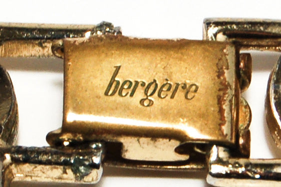 Gold Tone Choker Necklace with Leaf Design by Bergere by Bergere - Vintage Meet Modern Vintage Jewelry - Chicago, Illinois - #oldhollywoodglamour #vintagemeetmodern #designervintage #jewelrybox #antiquejewelry #vintagejewelry