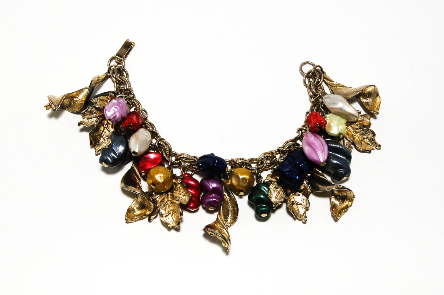 1950's Colorful Charm Bracelet by 1950's - Vintage Meet Modern Vintage Jewelry - Chicago, Illinois - #oldhollywoodglamour #vintagemeetmodern #designervintage #jewelrybox #antiquejewelry #vintagejewelry