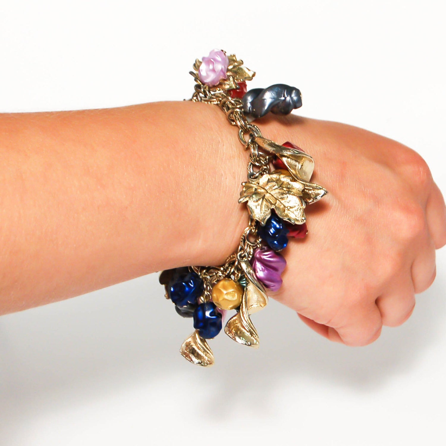 1950's Colorful Charm Bracelet by 1950's - Vintage Meet Modern Vintage Jewelry - Chicago, Illinois - #oldhollywoodglamour #vintagemeetmodern #designervintage #jewelrybox #antiquejewelry #vintagejewelry