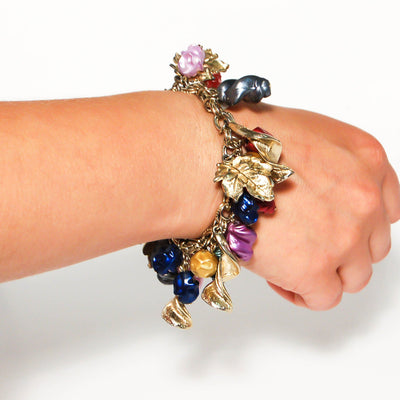 1950's Colorful Charm Bracelet by 1950's - Vintage Meet Modern Vintage Jewelry - Chicago, Illinois - #oldhollywoodglamour #vintagemeetmodern #designervintage #jewelrybox #antiquejewelry #vintagejewelry