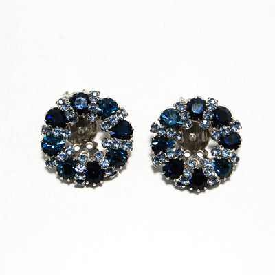 1950's Sapphire Blue Rhinestone Earrings by Weiss by Weiss - Vintage Meet Modern Vintage Jewelry - Chicago, Illinois - #oldhollywoodglamour #vintagemeetmodern #designervintage #jewelrybox #antiquejewelry #vintagejewelry