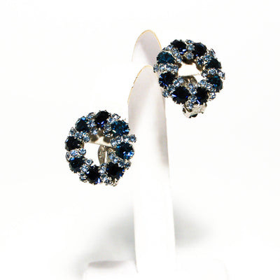 1950's Sapphire Blue Rhinestone Earrings by Weiss by Weiss - Vintage Meet Modern Vintage Jewelry - Chicago, Illinois - #oldhollywoodglamour #vintagemeetmodern #designervintage #jewelrybox #antiquejewelry #vintagejewelry