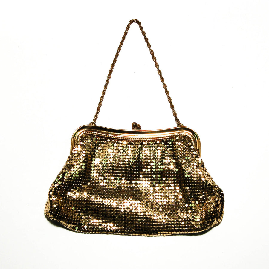Gold Mesh Wristlet by Whiting and Davis by Whiting and Davis - Vintage Meet Modern Vintage Jewelry - Chicago, Illinois - #oldhollywoodglamour #vintagemeetmodern #designervintage #jewelrybox #antiquejewelry #vintagejewelry