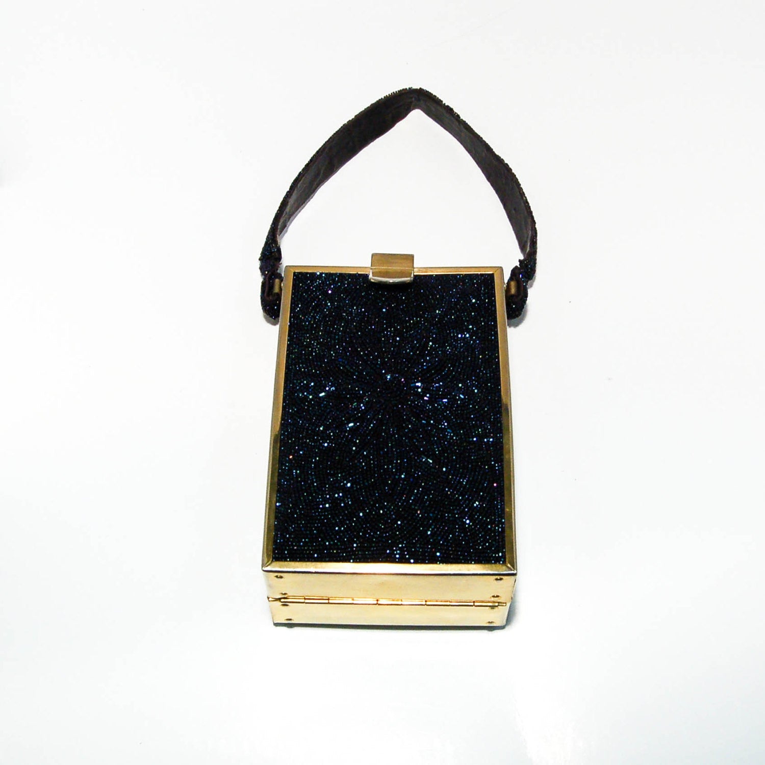 Carnival Glass Beaded Handbag with Floral Detail by Tyrolean New York by Tyrolean New York - Vintage Meet Modern Vintage Jewelry - Chicago, Illinois - #oldhollywoodglamour #vintagemeetmodern #designervintage #jewelrybox #antiquejewelry #vintagejewelry