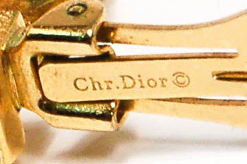 Gold Tone Geometric Earrings with Rhinestones by Christian Dior by Christian Dior - Vintage Meet Modern Vintage Jewelry - Chicago, Illinois - #oldhollywoodglamour #vintagemeetmodern #designervintage #jewelrybox #antiquejewelry #vintagejewelry