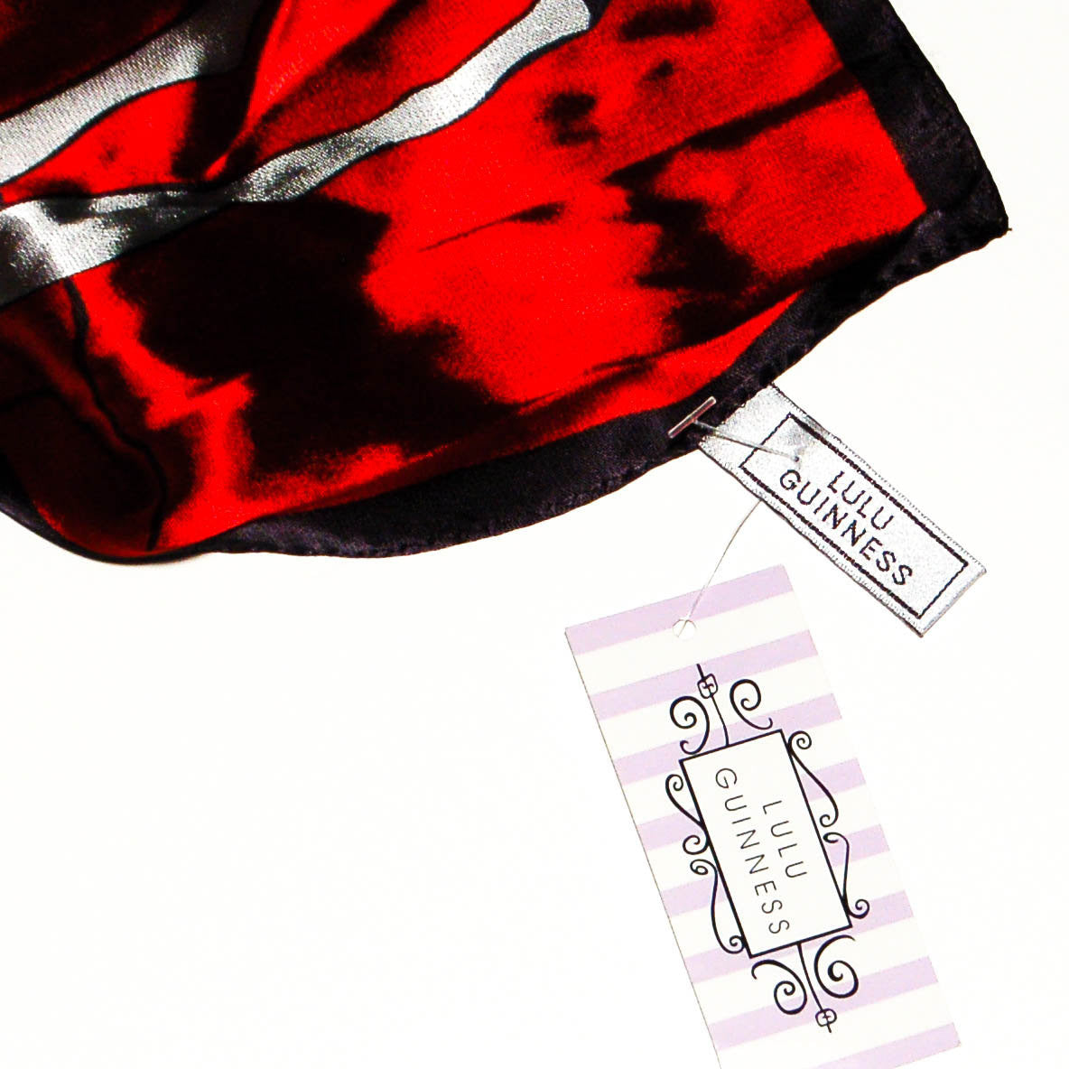 Scarf with Fashion Magazine Design by Lulu Guiness by Lulu Guiness - Vintage Meet Modern Vintage Jewelry - Chicago, Illinois - #oldhollywoodglamour #vintagemeetmodern #designervintage #jewelrybox #antiquejewelry #vintagejewelry