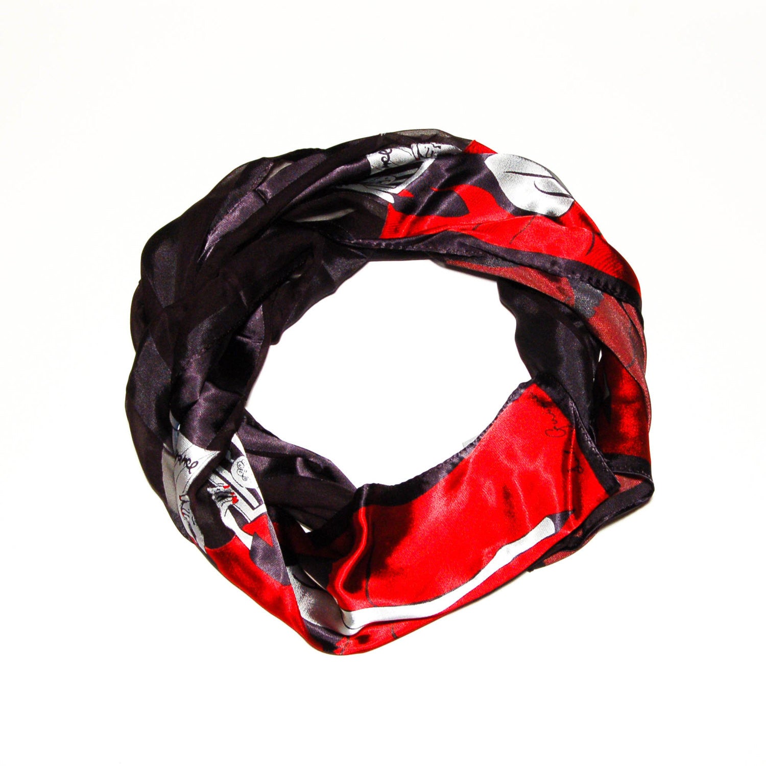 Scarf with Fashion Magazine Design by Lulu Guiness by Lulu Guiness - Vintage Meet Modern Vintage Jewelry - Chicago, Illinois - #oldhollywoodglamour #vintagemeetmodern #designervintage #jewelrybox #antiquejewelry #vintagejewelry