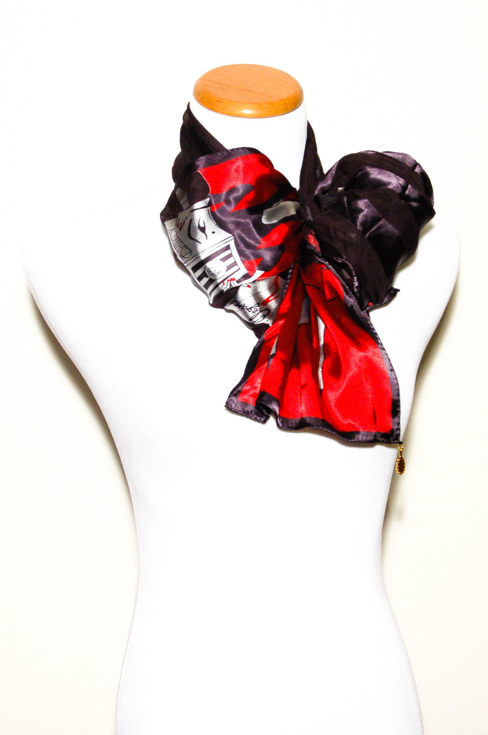 Scarf with Fashion Magazine Design by Lulu Guiness