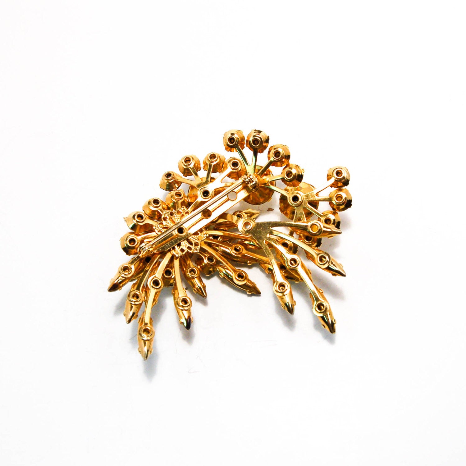 1960's Spray Style Colorful Rhinestone Brooch by 1960s Vintage - Vintage Meet Modern Vintage Jewelry - Chicago, Illinois - #oldhollywoodglamour #vintagemeetmodern #designervintage #jewelrybox #antiquejewelry #vintagejewelry