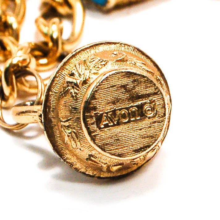 1970's 14kt Gold Plated Charm Bracelet by Avon by Avon - Vintage Meet Modern Vintage Jewelry - Chicago, Illinois - #oldhollywoodglamour #vintagemeetmodern #designervintage #jewelrybox #antiquejewelry #vintagejewelry