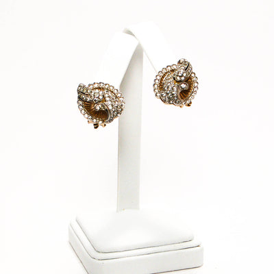 1940's Paste Rhinestone and Floating Pearl Earrings by Jomaz Joseph Mazer by Jomaz Joseph Mazer - Vintage Meet Modern Vintage Jewelry - Chicago, Illinois - #oldhollywoodglamour #vintagemeetmodern #designervintage #jewelrybox #antiquejewelry #vintagejewelry