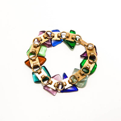 1960's Colorful Beach Art Glass Bracelet by 1960s Vintage - Vintage Meet Modern Vintage Jewelry - Chicago, Illinois - #oldhollywoodglamour #vintagemeetmodern #designervintage #jewelrybox #antiquejewelry #vintagejewelry