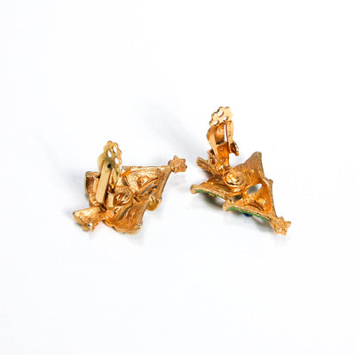 Rhinestone Christmas Tree Clip Earrings by 1980s - Vintage Meet Modern Vintage Jewelry - Chicago, Illinois - #oldhollywoodglamour #vintagemeetmodern #designervintage #jewelrybox #antiquejewelry #vintagejewelry