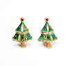 Rhinestone Christmas Tree Clip Earrings by 1980s - Vintage Meet Modern Vintage Jewelry - Chicago, Illinois - #oldhollywoodglamour #vintagemeetmodern #designervintage #jewelrybox #antiquejewelry #vintagejewelry