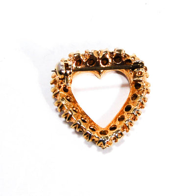 1980's Petite Heart Brooch with Rhinestone Details by 1980s - Vintage Meet Modern Vintage Jewelry - Chicago, Illinois - #oldhollywoodglamour #vintagemeetmodern #designervintage #jewelrybox #antiquejewelry #vintagejewelry