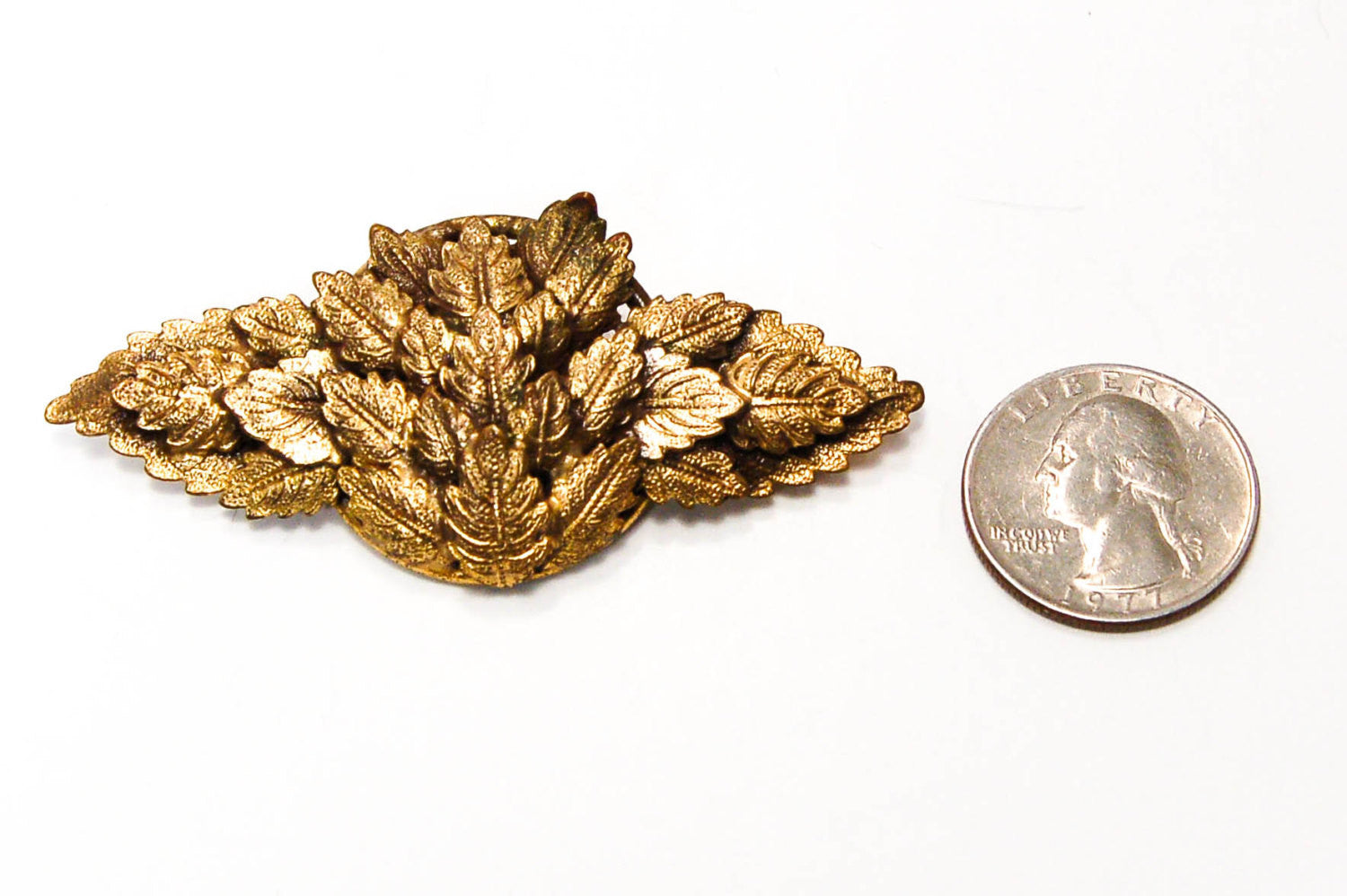 1930's Art Nouveau Leaf Brooch by 1930's - Vintage Meet Modern Vintage Jewelry - Chicago, Illinois - #oldhollywoodglamour #vintagemeetmodern #designervintage #jewelrybox #antiquejewelry #vintagejewelry