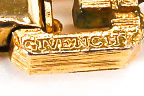1970's Gold and Black Logo Necklace by Givenchy by Givenchy - Vintage Meet Modern Vintage Jewelry - Chicago, Illinois - #oldhollywoodglamour #vintagemeetmodern #designervintage #jewelrybox #antiquejewelry #vintagejewelry