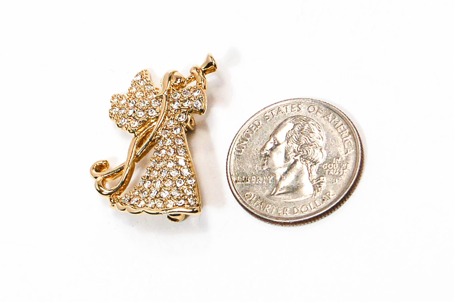 Rhinestone Angel Brooch by Monet by Monet - Vintage Meet Modern Vintage Jewelry - Chicago, Illinois - #oldhollywoodglamour #vintagemeetmodern #designervintage #jewelrybox #antiquejewelry #vintagejewelry
