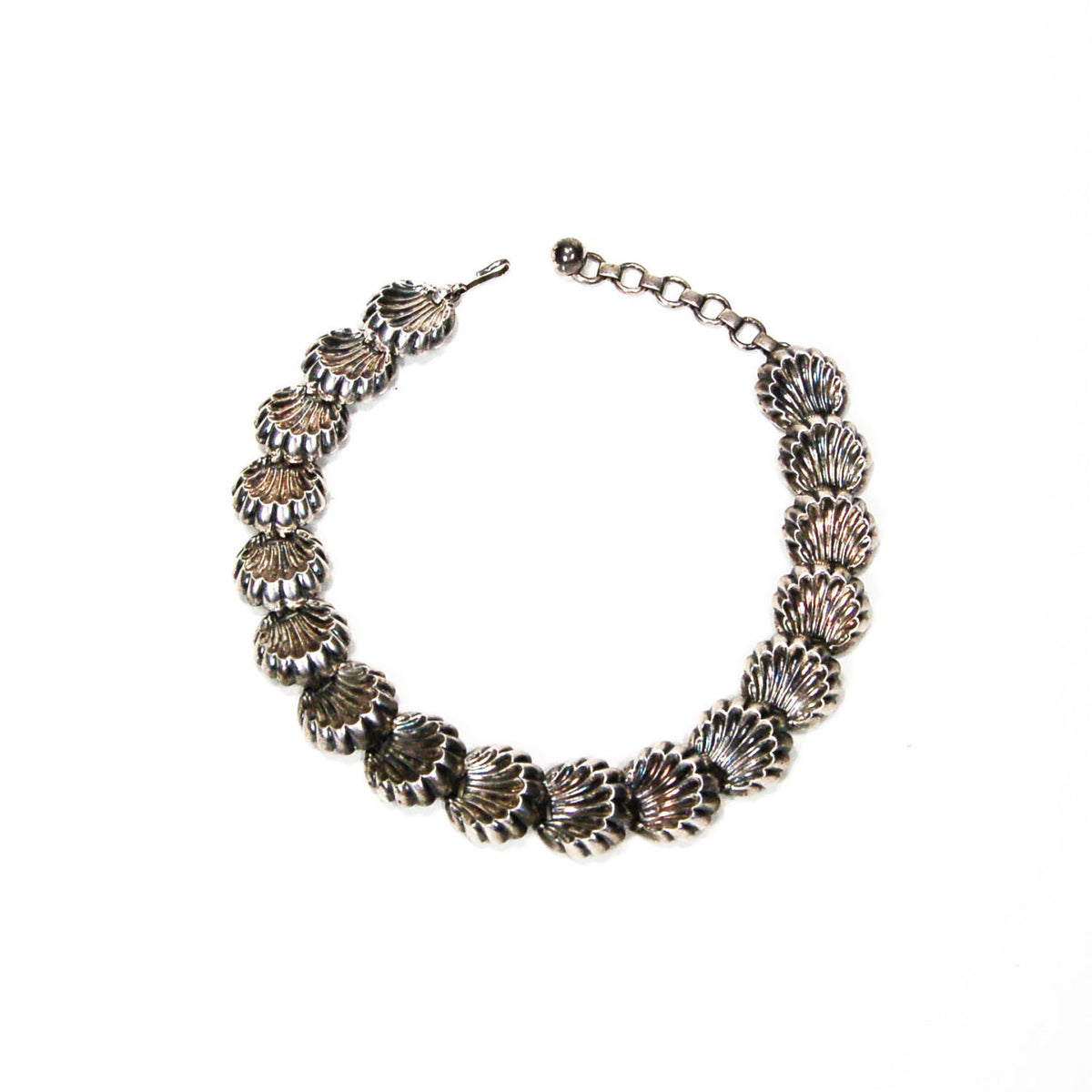 Silver Tone Scalloped Shell Necklace by Napier