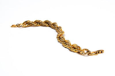 Gold Rope Chain Bracelet by Napier by Napier - Vintage Meet Modern Vintage Jewelry - Chicago, Illinois - #oldhollywoodglamour #vintagemeetmodern #designervintage #jewelrybox #antiquejewelry #vintagejewelry